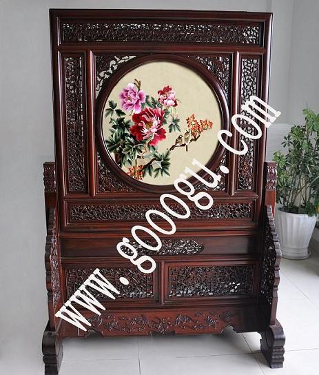 榮華富貴牡丹，居家玄關(guān)，雙面繡擺件，蘇州刺繡