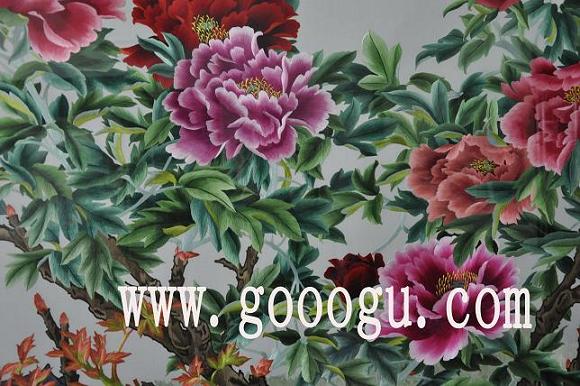 蘇繡屏風(fēng),刺繡屏風(fēng)圖,榮華富貴刺繡畫(huà)
