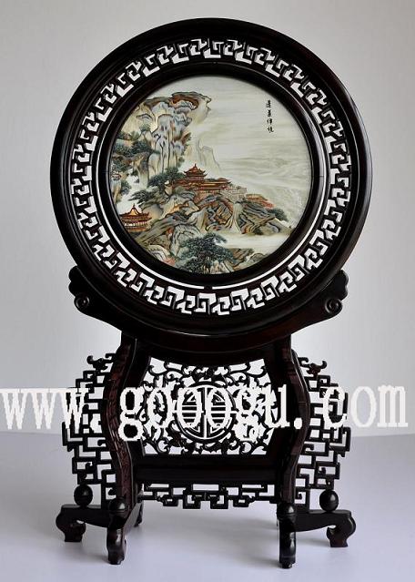 山水高檔雙面繡，高級蘇州雙面繡，風景刺繡精品
